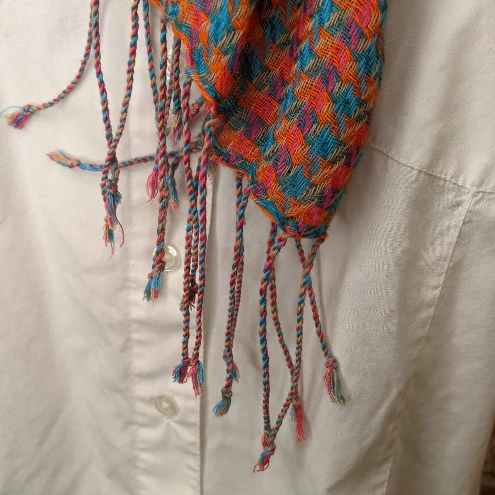 Multi-Color Scarf 82 long by 20 Wide with Tassels